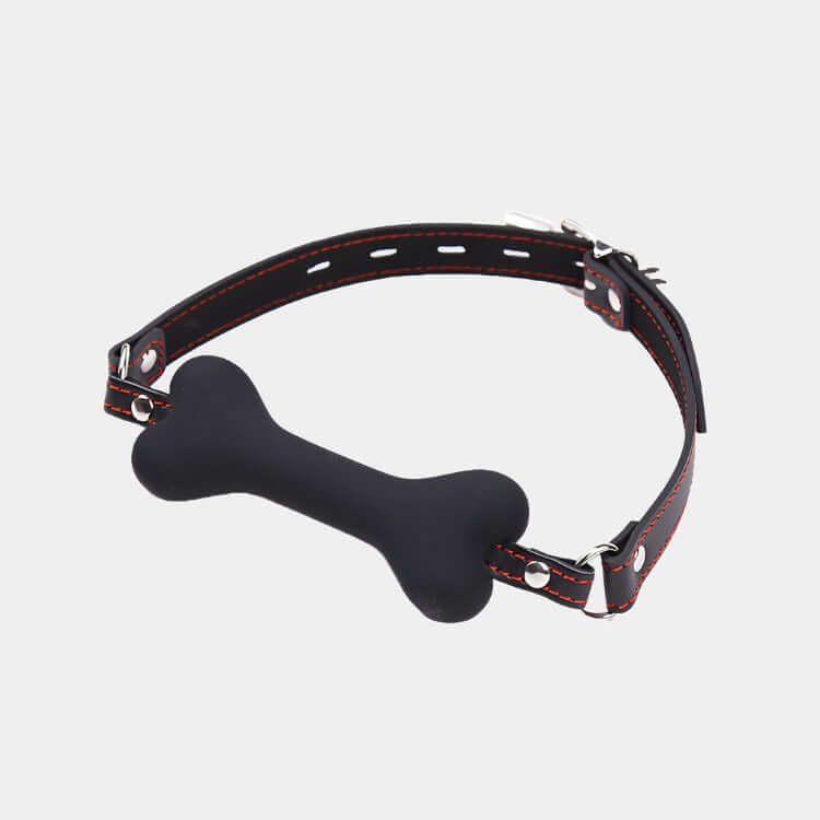 PUP TREAT BONE GAG - Onyx - Pup Hood UK