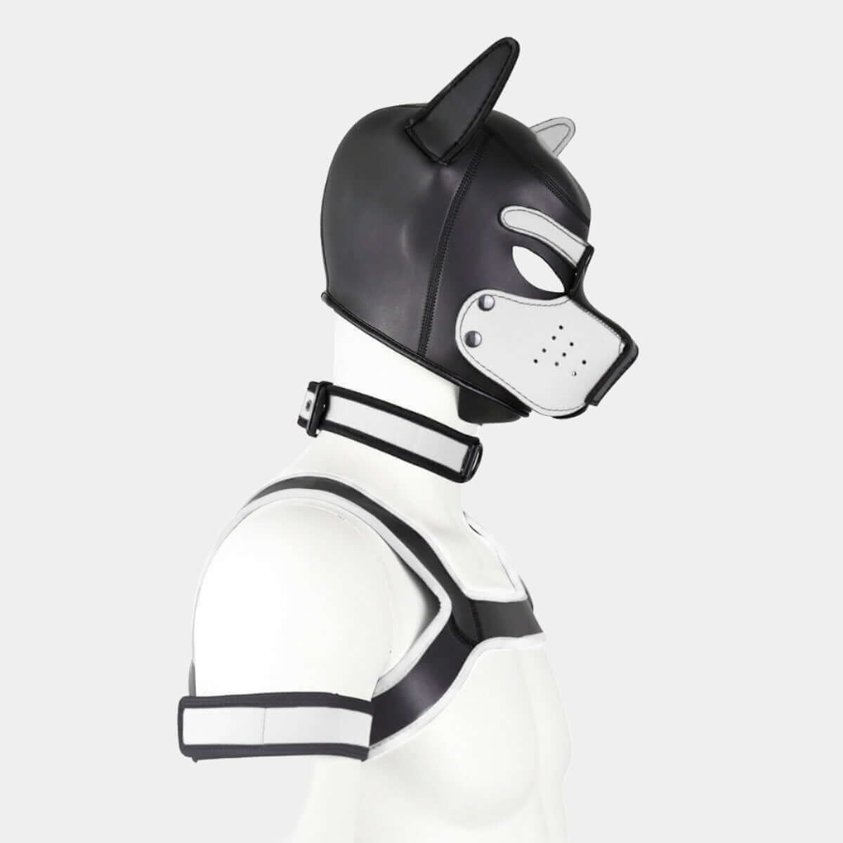 Alpha Pup Hood Set White & Onyx - Pup Hood UK