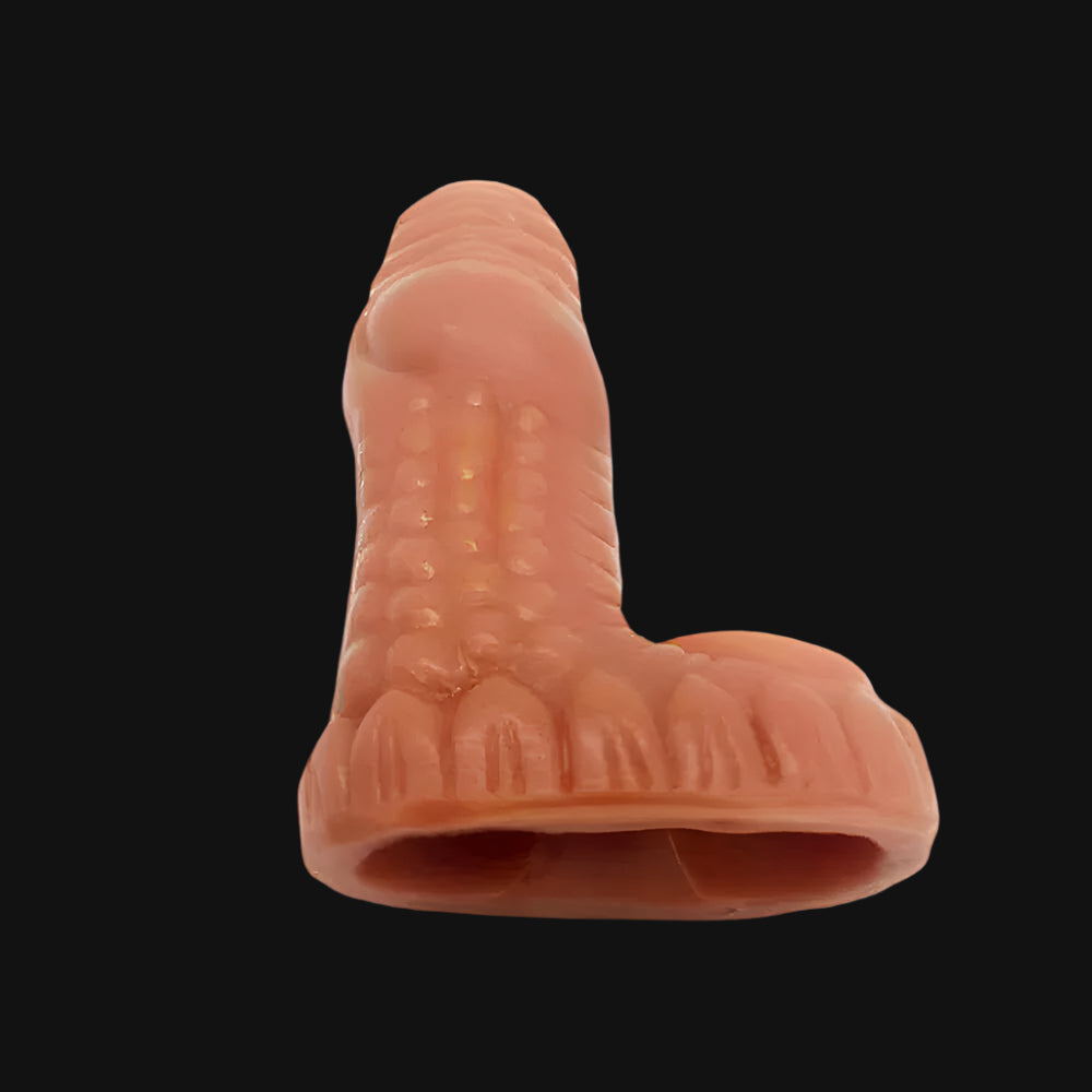 Open Dragon Dildo Penis Sleeve - Brown at Tickle & Twist