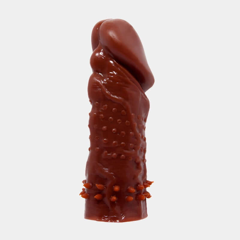 Walnut Penis Sleeve with Spiked Shaft