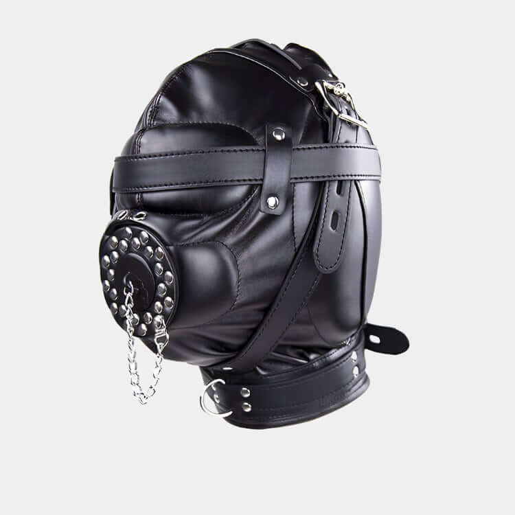 Full Face Mask With Plug - Bondage Hood UK