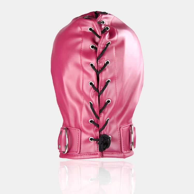 Full Faced Zippered Hood - Hot Pink - Bondage Hood UK