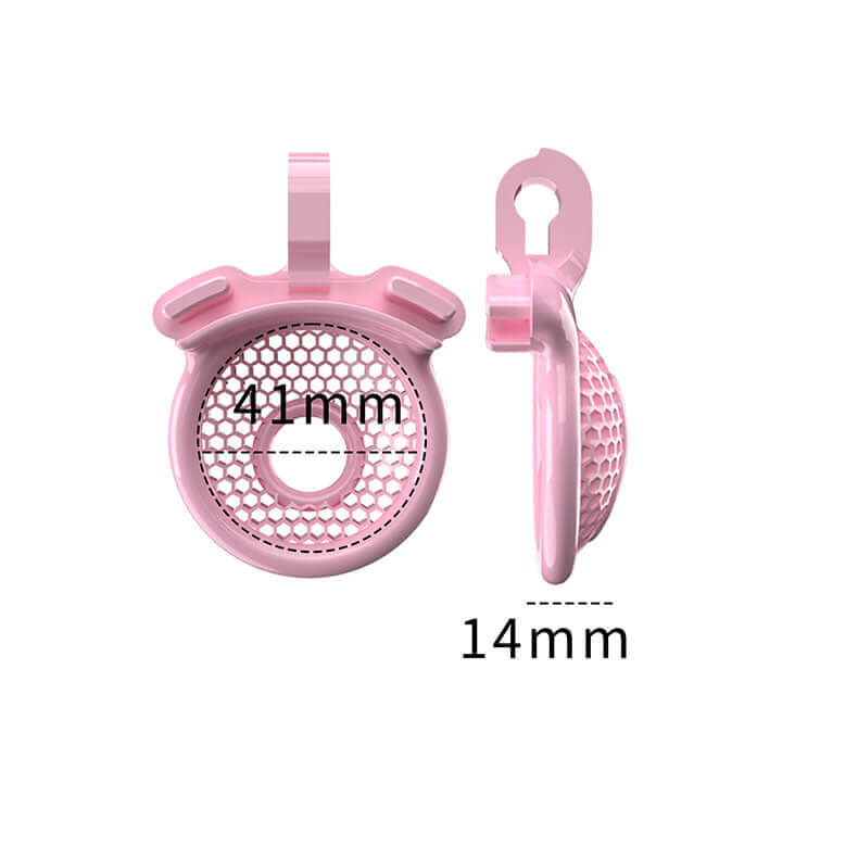 Pink Resin Net Cock Cage