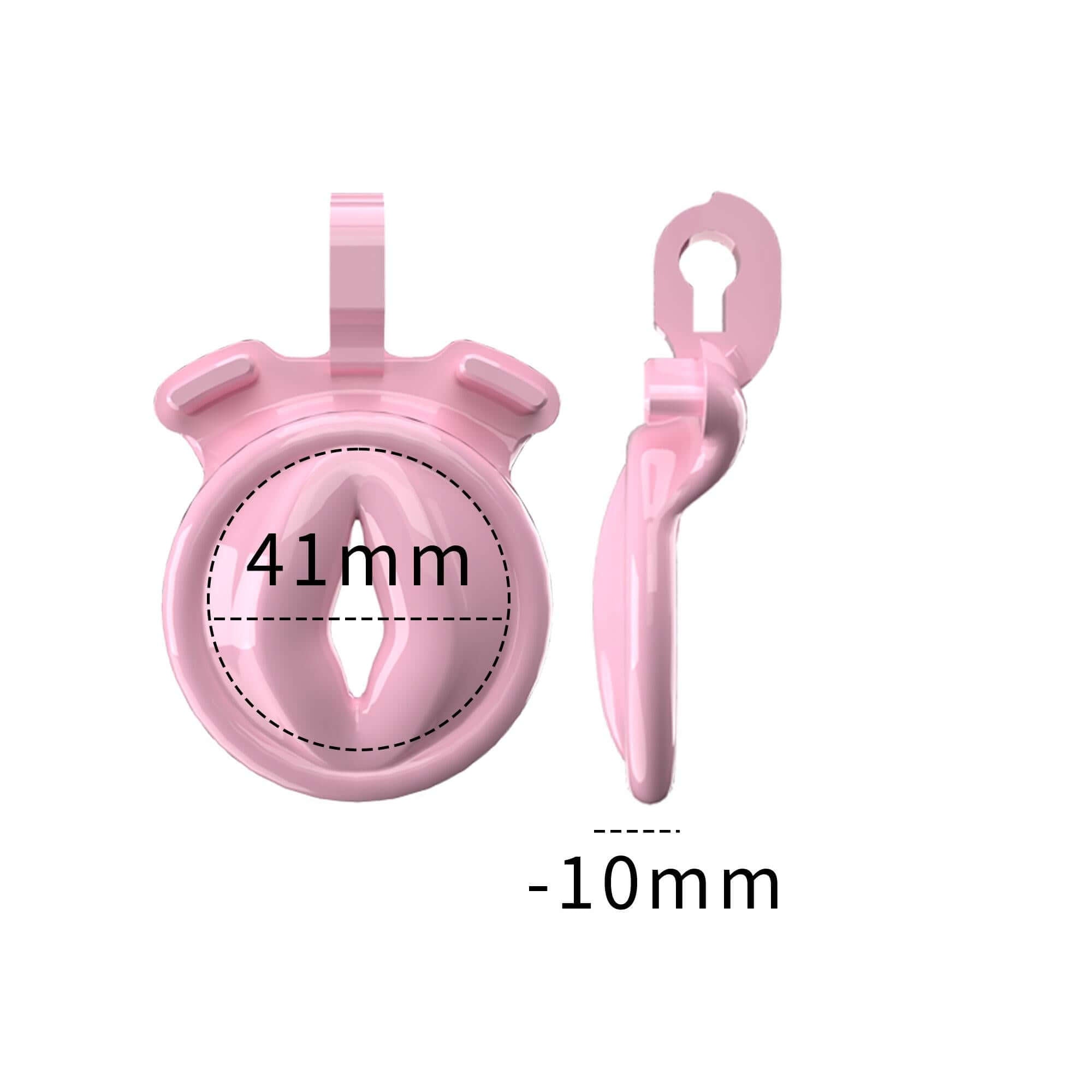 Pink Resin Slit Cock Cage