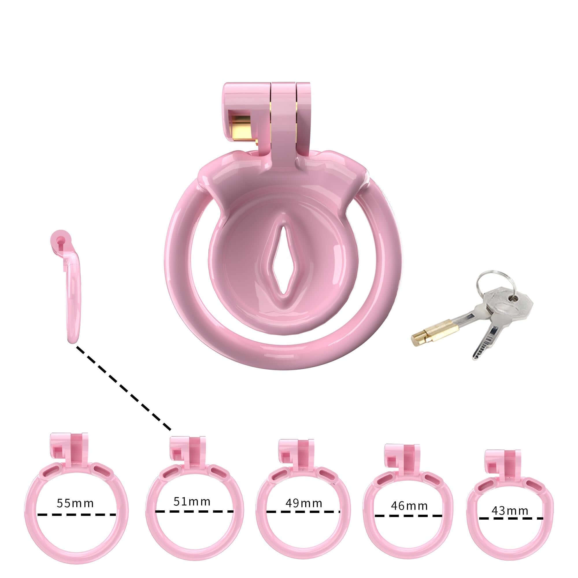 Pink Resin Slit Cock Cage