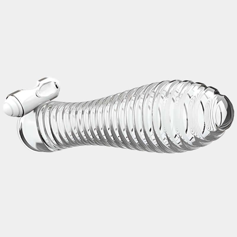 Clear Spiked Penis Sleeve with Bullet Vibrator