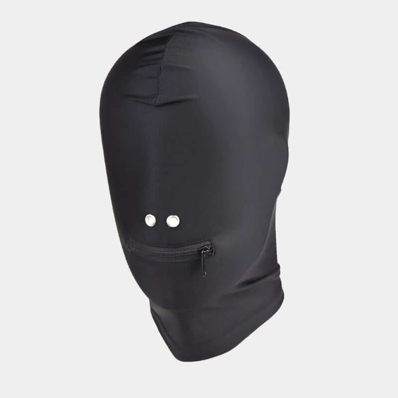 The Burgular' - With Blindfold and Zipper Mouth - Bondage Hood UK