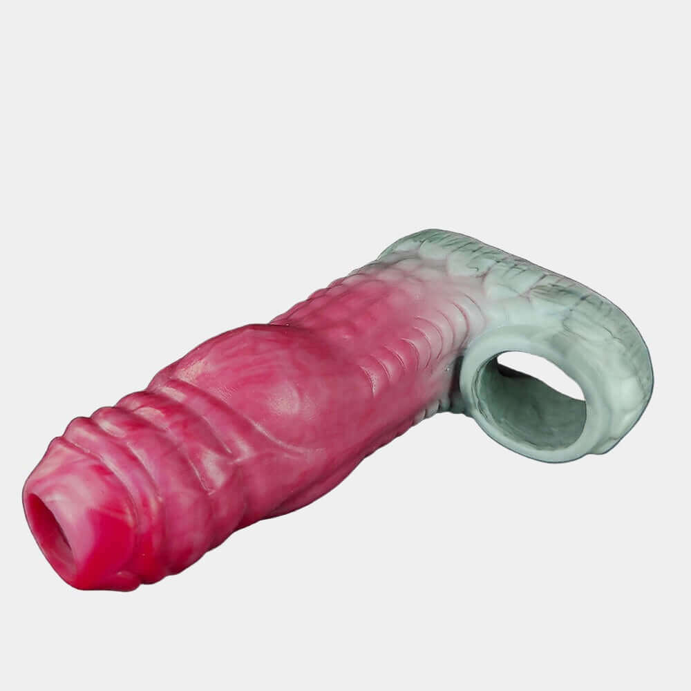 Open Dragon Dildo Penis Sleeve - Pink