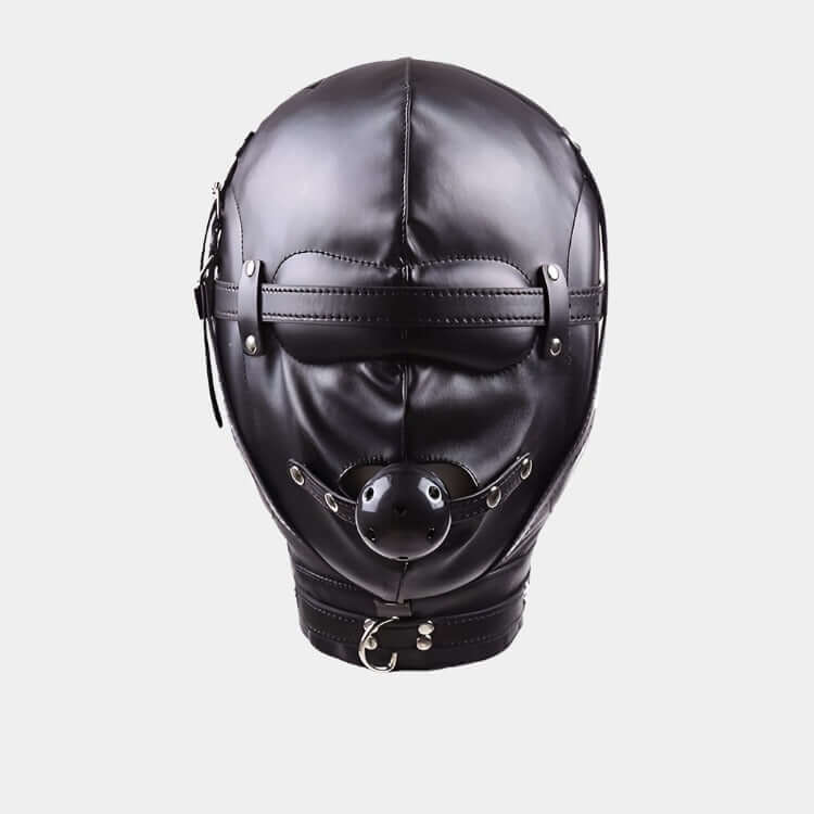 Heavy Duty Bondage Hood - With Ball Gag - Bondage Hood UK