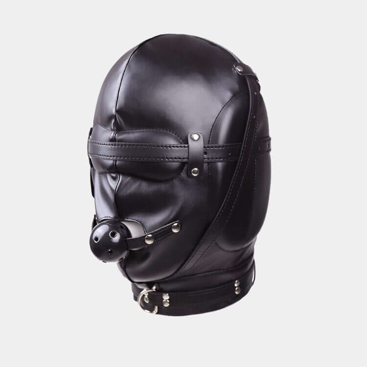 Heavy Duty Bondage Hood - With Ball Gag - Bondage Hood UK