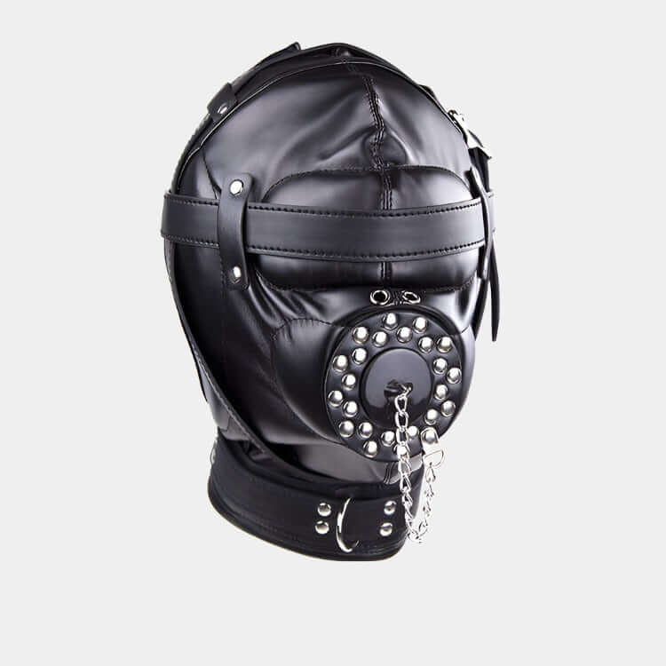 Full Face Mask With Plug - Bondage Hood UK