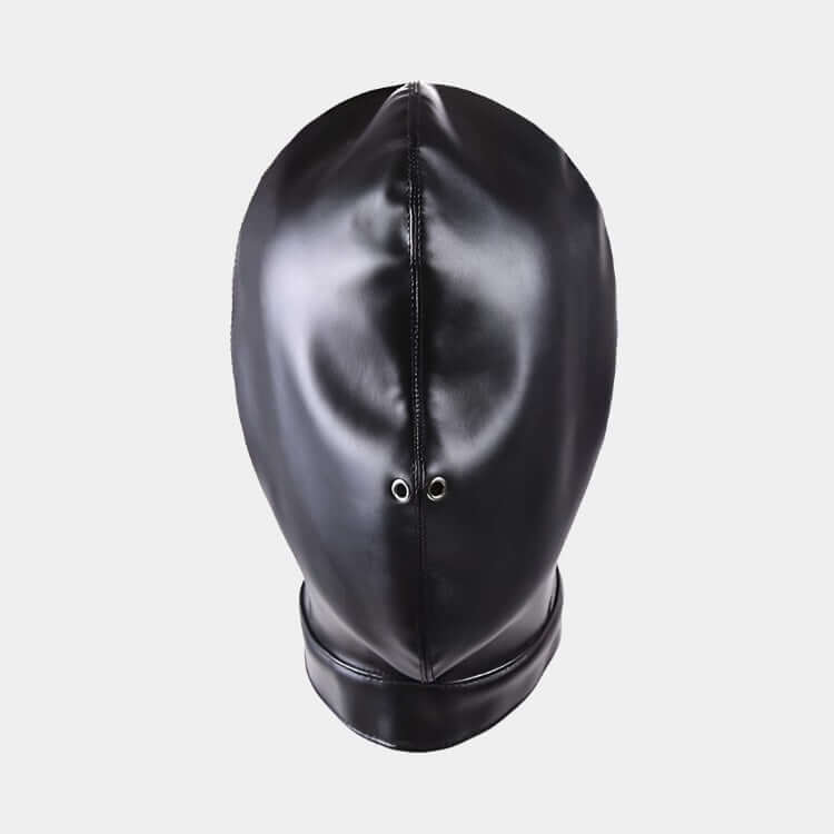 Full Face Synthetic Leather Hood - Bondage Hood UK