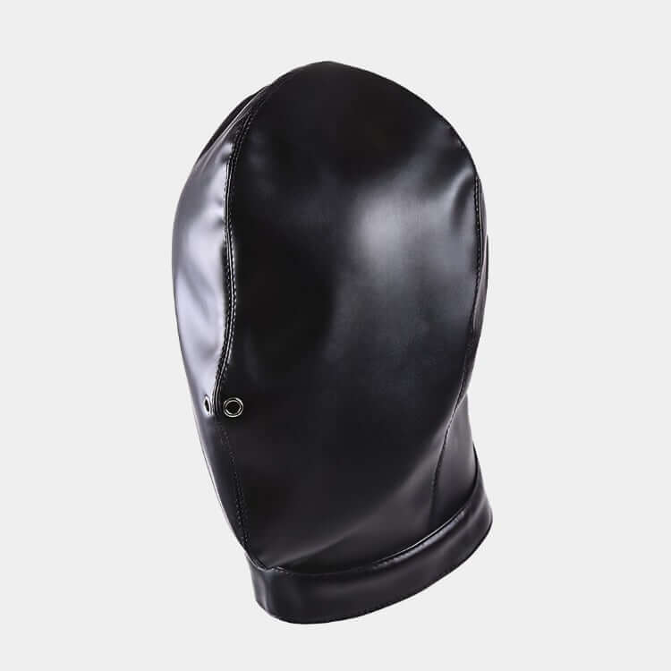 Full Face Synthetic Leather Hood - Bondage Hood UK