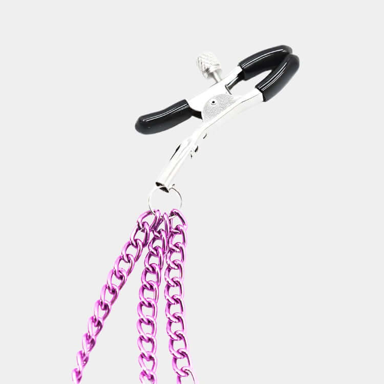 Glamorous Adjustable Pinch Clamps with 3 Chains