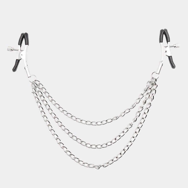 Glamorous Adjustable Pinch Clamps with 3 Chains