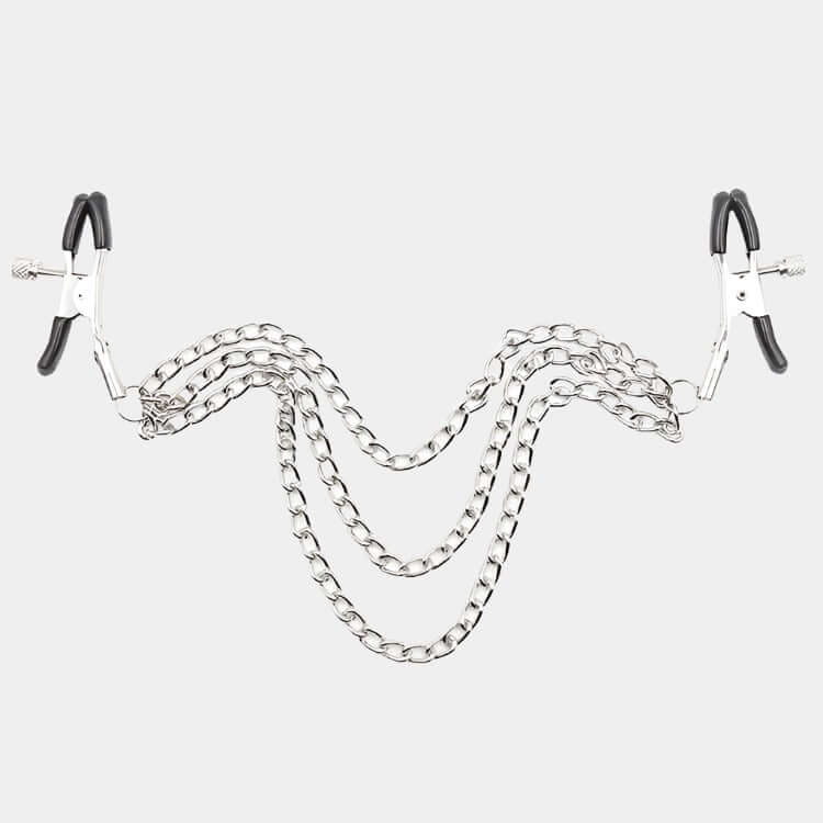 Glamorous Adjustable Pinch Clamps with 3 Chains