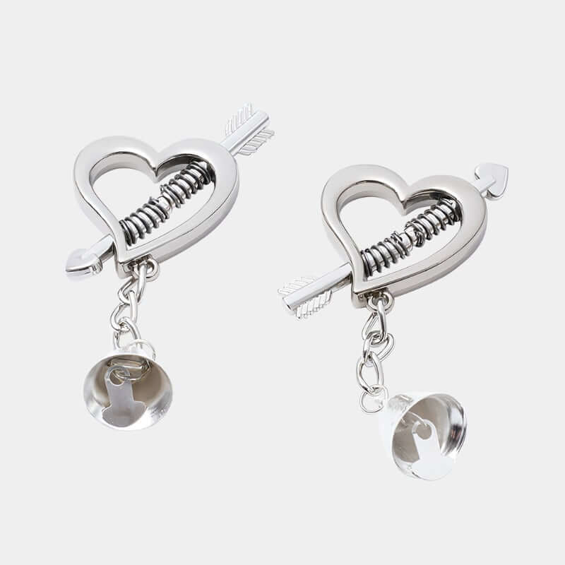 Love Heart Nipple Screw with Bell