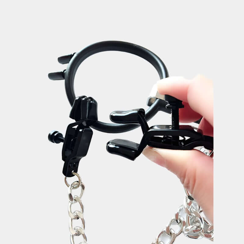 Extreme Punishment Clamps with Mouth Hook
