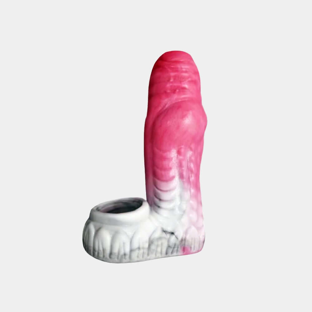 Open Dragon Dildo Penis Sleeve - Pink